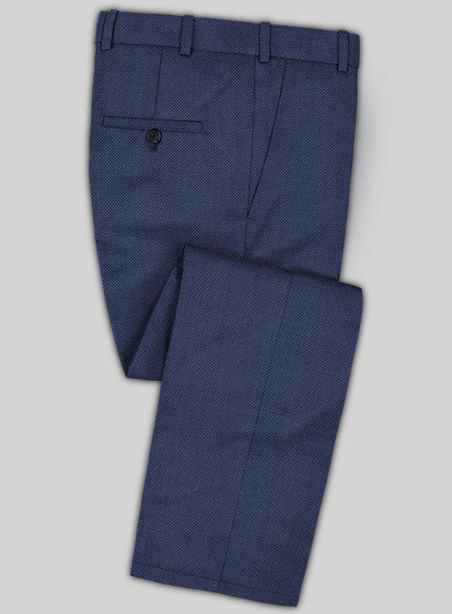 Caccioppoli Sun Dream Pallo Blue Wool Silk Pants - StudioSuits