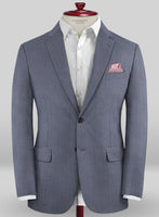 Caccioppoli Sun Dream Polico Blue Wool Silk Jacket - StudioSuits
