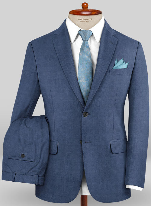 Caccioppoli Sun Dream Prito Blue Wool Silk Suit - StudioSuits