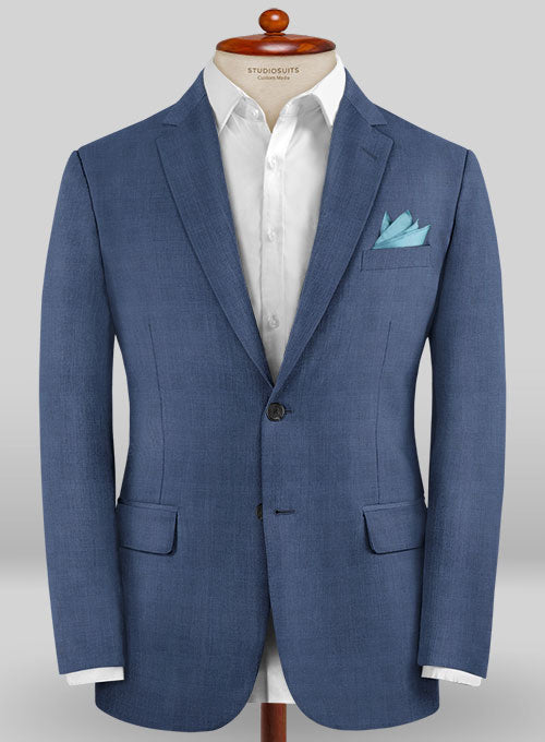 Caccioppoli Sun Dream Prito Blue Wool Silk Suit - StudioSuits