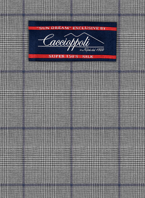 Caccioppoli Sun Dream Rivera Gray Wool Silk Jacket - StudioSuits
