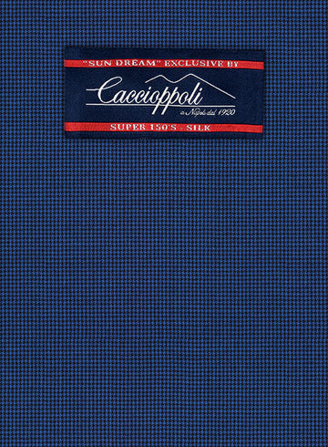 Caccioppoli Sun Dream Trippo Blue Wool Silk Jacket - StudioSuits