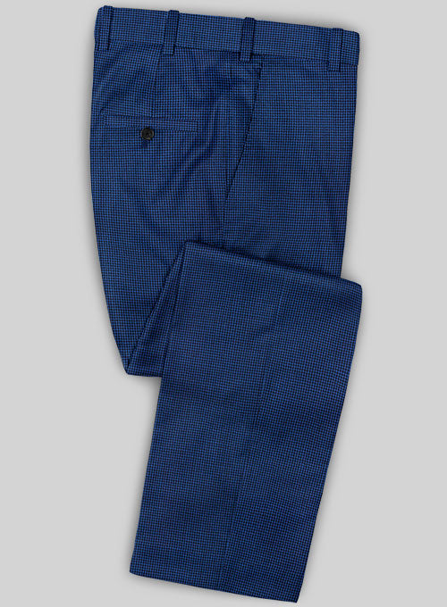 Caccioppoli Sun Dream Trippo Blue Wool Silk Pants - StudioSuits