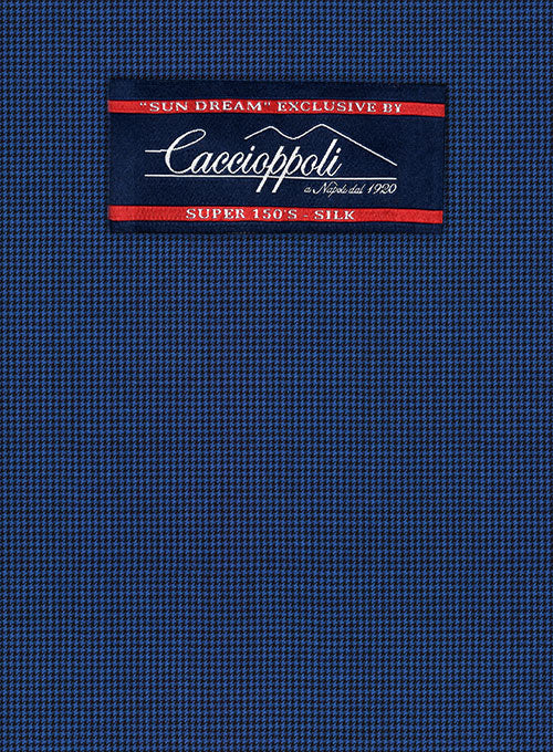 Caccioppoli Sun Dream Trippo Blue Wool Silk Suit - StudioSuits