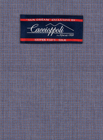 Caccioppoli Sun Dream Miola Blue Wool Silk Jacket - StudioSuits