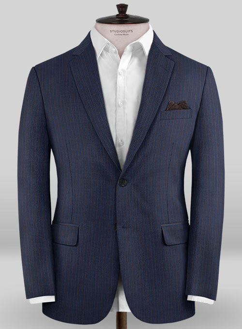 Caccioppoli Sun Dream Aciaga Blue Wool Silk Suit - StudioSuits