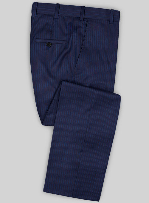 Caccioppoli Sun Dream Alda Blue Wool Silk Pants - StudioSuits