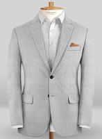 Caccioppoli Sun Dream Anzola Light Gray Wool Silk Jacket - StudioSuits