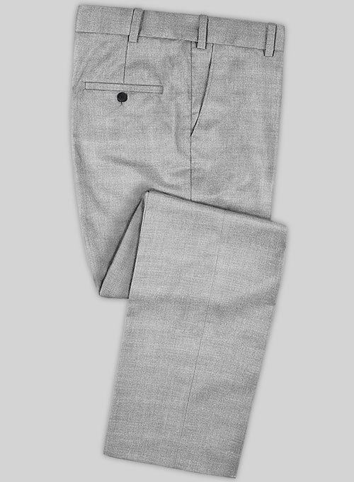 Caccioppoli Sun Dream Anzola Light Gray Wool Silk Pants - StudioSuits