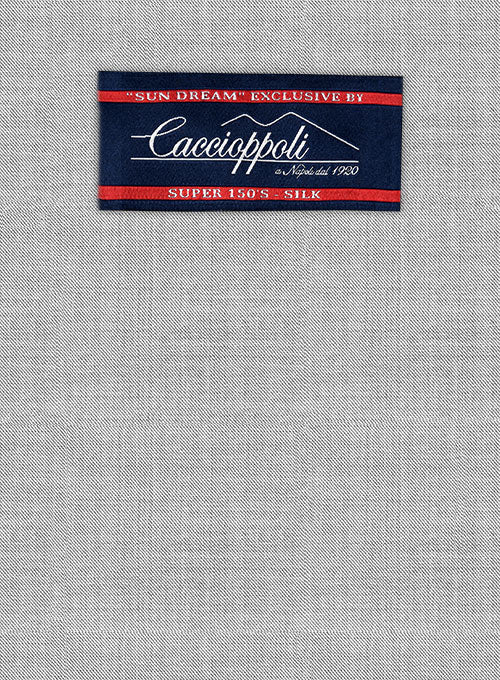 Caccioppoli Sun Dream Anzola Light Gray Wool Silk Pants - StudioSuits