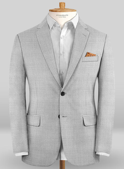 Caccioppoli Sun Dream Anzola Light Gray Wool Silk Suit - StudioSuits