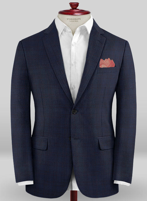 Caccioppoli Sun Dream Artado Blue WooL Silk Jacket - StudioSuits