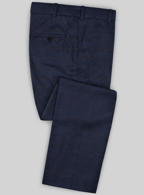 Caccioppoli Sun Dream Artado Blue Wool Silk Pants - StudioSuits