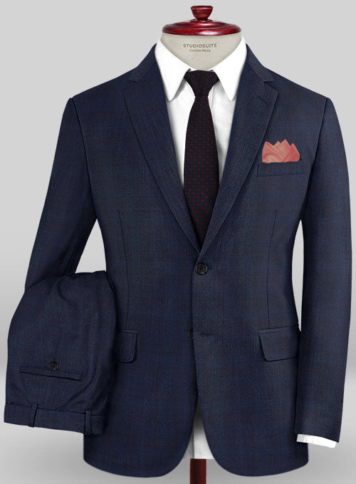 Caccioppoli Sun Dream Artado Blue Wool Silk Suit - StudioSuits
