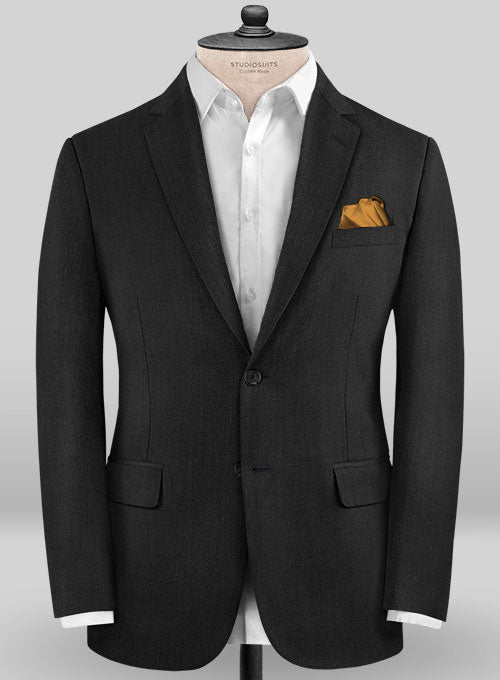 Caccioppoli Sun Dream Black Wool Silk Suit - StudioSuits