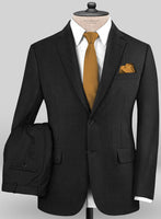 Caccioppoli Sun Dream Black Wool Silk Suit - StudioSuits