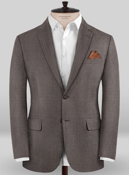 Caccioppoli Sun Dream Brown Wool Silk Jacket - StudioSuits