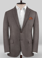 Caccioppoli Sun Dream Brown Wool Silk Jacket - StudioSuits