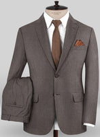 Caccioppoli Sun Dream Brown Wool Silk Suit - StudioSuits