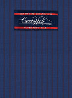 Caccioppoli Sun Dream Calgio Royal Blue Wool Silk Jacket - StudioSuits