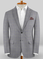 Caccioppoli Sun Dream Cecini Gray Wool Silk Jacket - StudioSuits