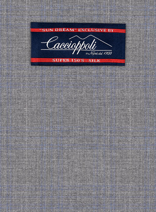 Caccioppoli Sun Dream Cecini Gray Wool Silk Suit - StudioSuits