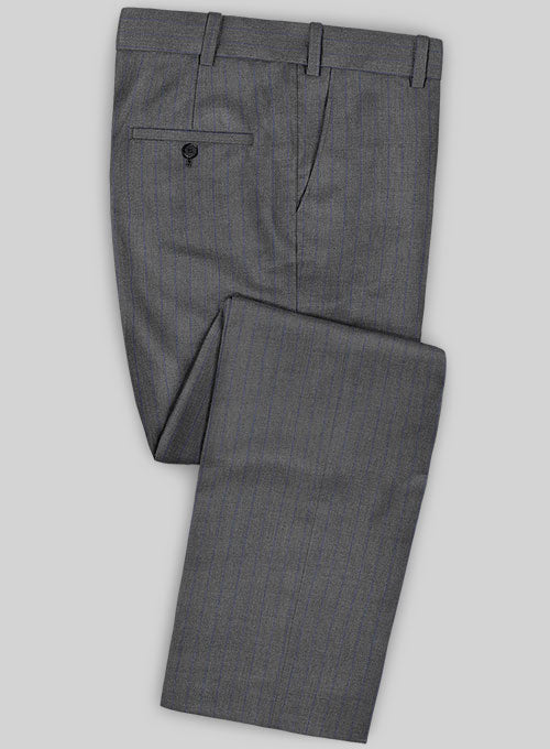 Caccioppoli Sun Dream Cisko Gray Wool Silk Pants - StudioSuits
