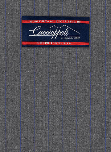 Caccioppoli Sun Dream Cisko Gray Wool Silk Suit - StudioSuits