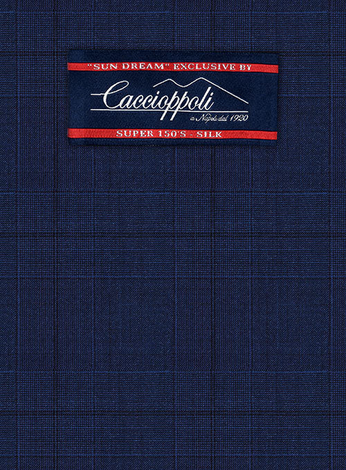 Caccioppoli Sun Dream Elna Blue Wool Silk Jacket - StudioSuits
