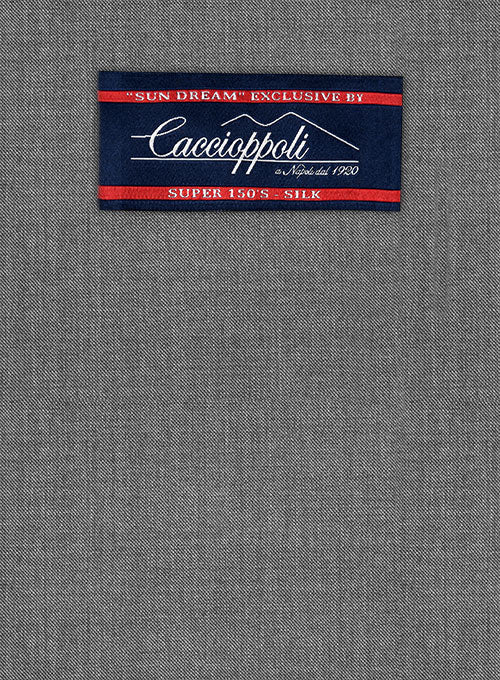 Caccioppoli Sun Dream Fenti Gray Wool Silk Jacket - StudioSuits