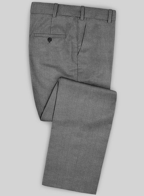 Caccioppoli Sun Dream Fenti Gray Wool Silk Pants - StudioSuits