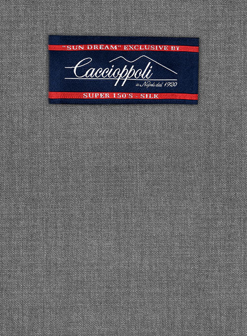 Caccioppoli Sun Dream Fenti Gray Wool Silk Pants - StudioSuits