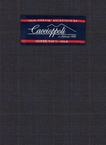 Caccioppoli Sun Dream Folli Gray Wool Silk Suit - StudioSuits