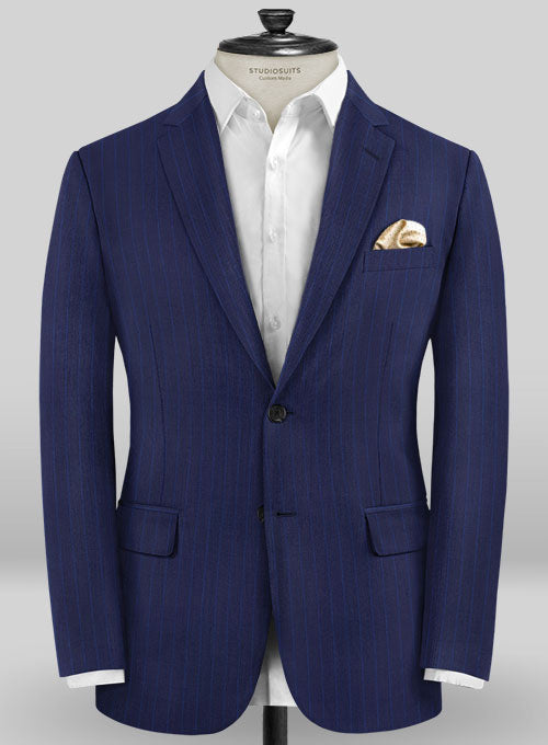 Caccioppoli Sun Dream Frozo Blue Wool Silk Jacket - StudioSuits