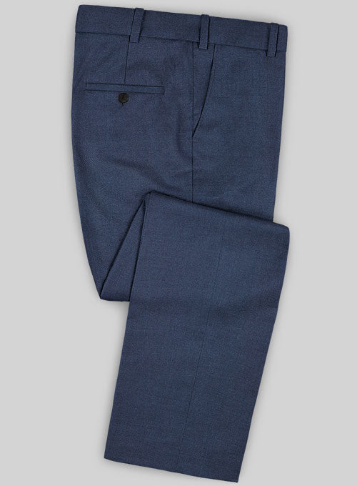 Caccioppoli Sun Dream Ink Blue Wool Silk Pants - StudioSuits
