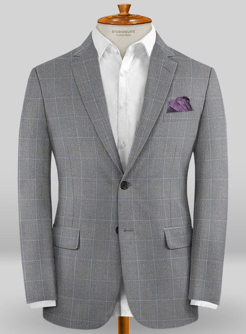 Caccioppoli Sun Dream Jappo Gray Wool Silk Jacket - StudioSuits