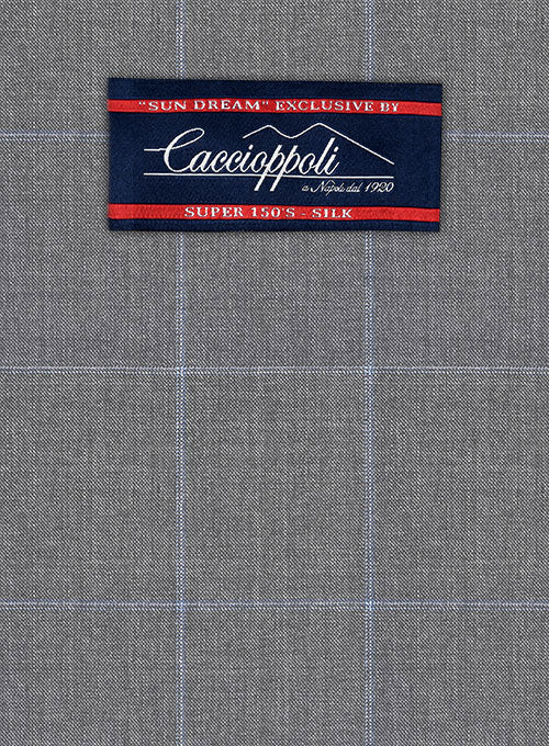 Caccioppoli Sun Dream Jappo Gray Wool Silk Suit - StudioSuits