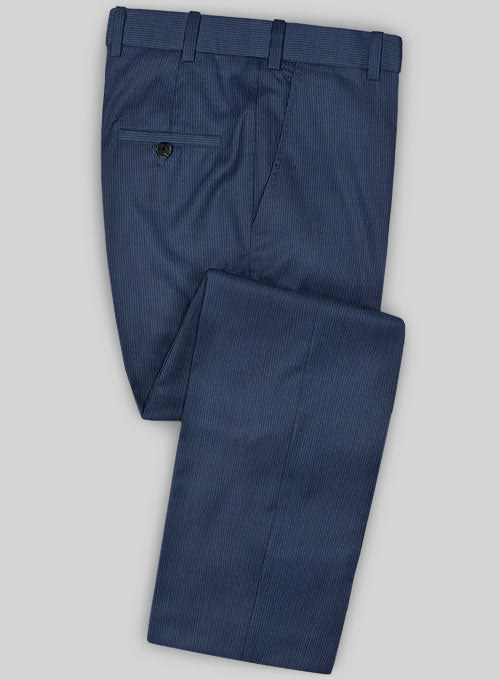 Caccioppoli Sun Dream Kara Blue Wool Silk Pants - StudioSuits