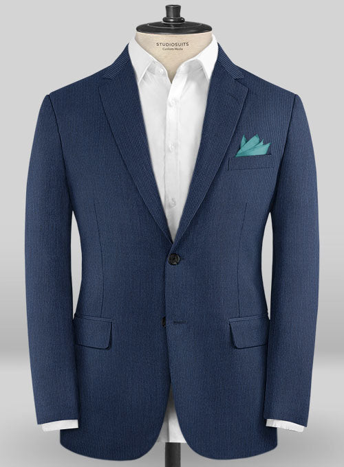 Caccioppoli Sun Dream Kara Blue Wool Silk Suit - StudioSuits