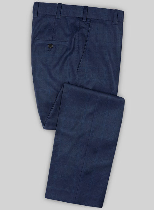 Caccioppoli Sun Dream Lenina Blue Wool Silk Pants - StudioSuits