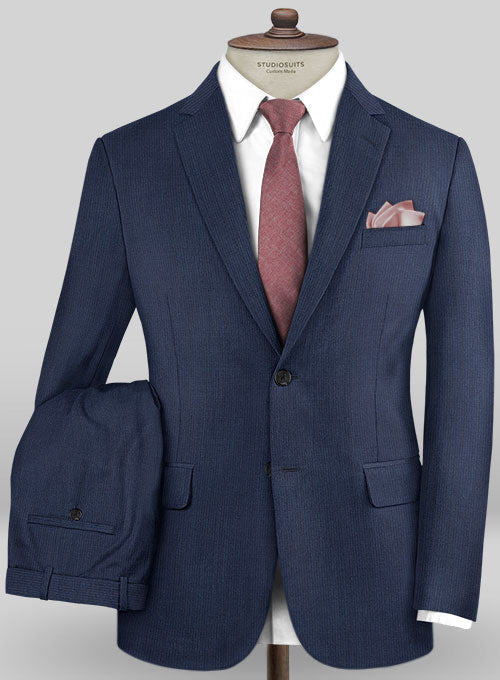Caccioppoli Sun Dream Namuti Blue Wool Silk Suit - StudioSuits