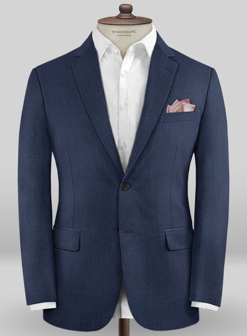 Caccioppoli Sun Dream Namuti Blue Wool Silk Suit - StudioSuits