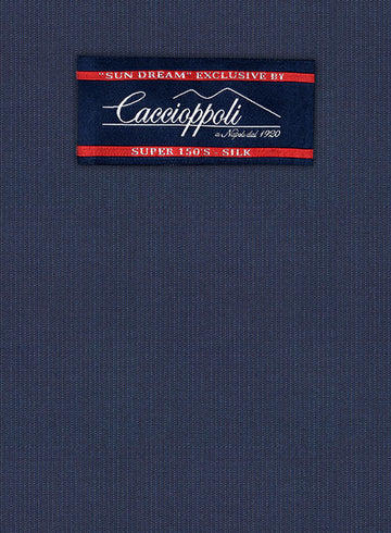 Caccioppoli Sun Dream Namuti Blue Wool Silk Suit - StudioSuits