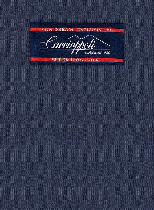 Caccioppoli Sun Dream Namuti Blue Wool Silk Suit - StudioSuits