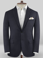 Caccioppoli Sun Dream Dark Navy Blue Wool Silk Jacket - StudioSuits