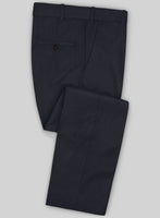 Caccioppoli Sun Dream Dark Navy Blue Wool Silk Pants - StudioSuits