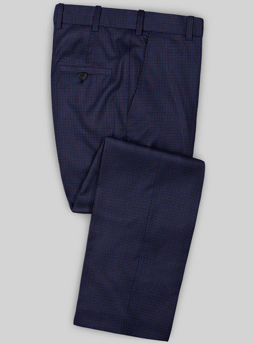 Caccioppoli Sun Dream Paso Blue Wool Silk Pants - StudioSuits