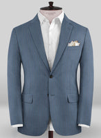 Caccioppoli Sun Dream Risca Blue Wool Silk Jacket - StudioSuits