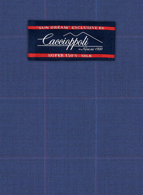Caccioppoli Sun Dream Serari Blue Wool Silk Jacket - StudioSuits