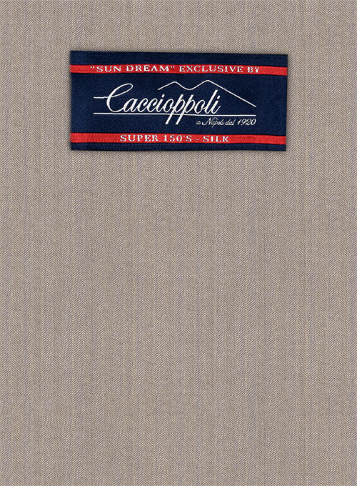 Caccioppoli Sun Dream Sinipo Brown Wool Silk Pants - StudioSuits